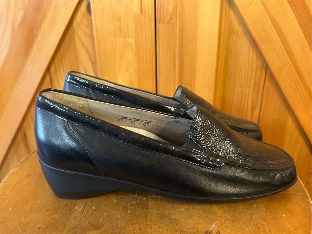 waldlaufer womens shoes Black Leather Size 6R
